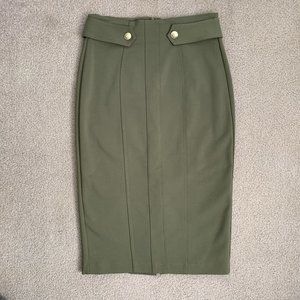 New York & Company Sage Green Pencil Skirt